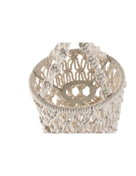 Écran de lampe Home ESPRIT Macramé Urbaine 30 x 30 x 30 cm