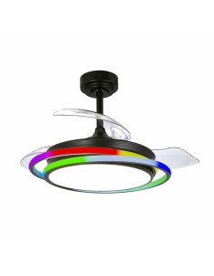Ventilateur de Plafond CristalRecord ANTILA MINI RGB BK RETRAC Noir