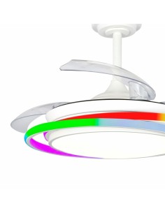 Ventilateur de Plafond CristalRecord ANTILA MINI RGB WH RETRAC Blanc 2