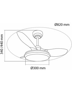 Ventilateur de Plafond CristalRecord STEL EVO MINI RGB RETRAC Transparent 2