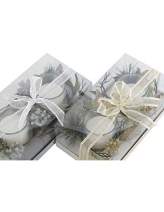 Chandelles DKD Home Decor Doré Argenté Noël 10 x 10 x 7 cm (2 Unités) 2