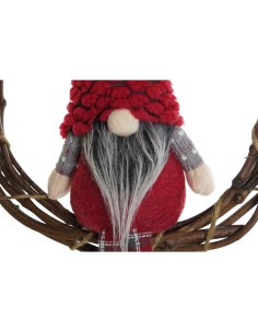 Couronne de Noël DKD Home Decor Multicouleur Bois 30 x 7 x 46 cm (2 Unités) 2