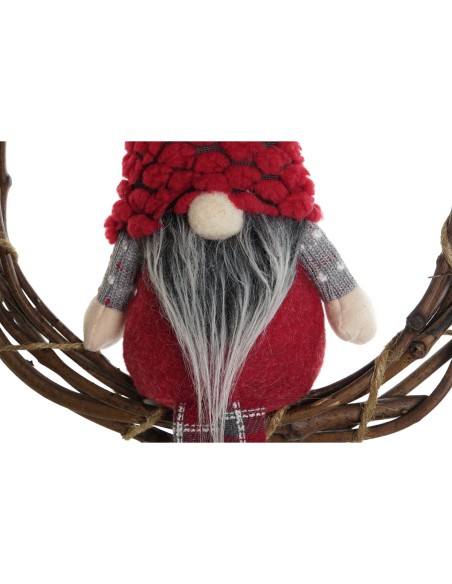 Couronne de Noël DKD Home Decor Multicouleur Bois 30 x 7 x 46 cm (2 Unités)