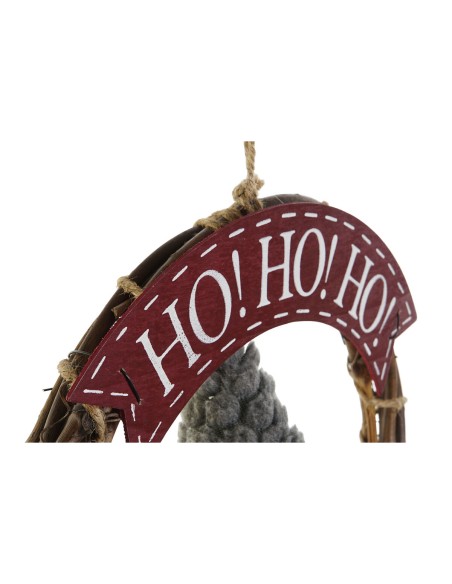 Couronne de Noël DKD Home Decor Multicouleur Bois 30 x 7 x 46 cm (2 Unités)