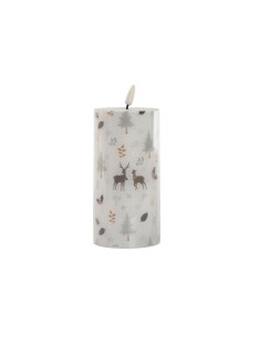 Bougie LED DKD Home Decor Blanc Multicouleur 7.5 x 7.5 x 15 cm 7,5 x 7,5 x 15 cm (AA)