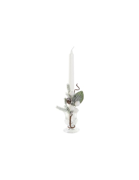 Chandelles DKD Home Decor Blanc Noël 21 x 10 x 5 cm 2 x 2 x 20 cm (4 Pièces)