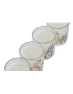 Bougie DKD Home Decor Blanc 5 x 5 x 6 cm (4 Unités) 2