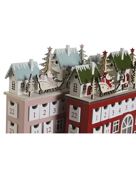 Calendrier de l’Avent DKD Home Decor Bois 37,5 x 8,5 x 31 cm (2 Unités)