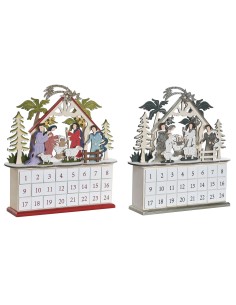 Calendrier de l’Avent DKD Home Decor Bois 34 x 8,5 x 36,5 cm (2 Unités)