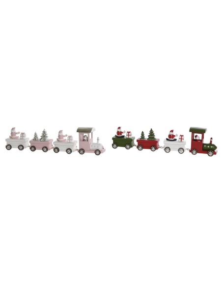 Décorations de Noël DKD Home Decor Rouge Vert 35,5 x 5 x 8,8 cm (2 Unités)