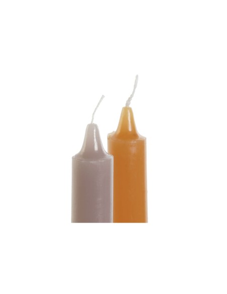 Chandelles DKD Home Decor Gris Orange Noël 2 x 2 x 20 cm (4 Pièces) (2 Unités)