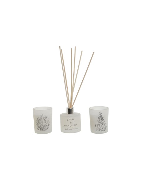 Chandelles DKD Home Decor Blanc Noël 5 x 5 x 6 cm