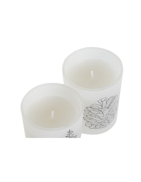 Chandelles DKD Home Decor Blanc Noël 5 x 5 x 6 cm