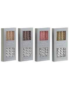 Chandelles DKD Home Decor Bicolore 2 x 2 x 18,5 cm (4 Pièces) (4 Unités)