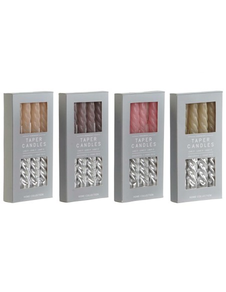 Chandelles DKD Home Decor Bicolore 2 x 2 x 18,5 cm (4 Pièces) (4 Unités)