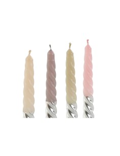 Chandelles DKD Home Decor Bicolore 2 x 2 x 18,5 cm (4 Pièces) (4 Unités) 2
