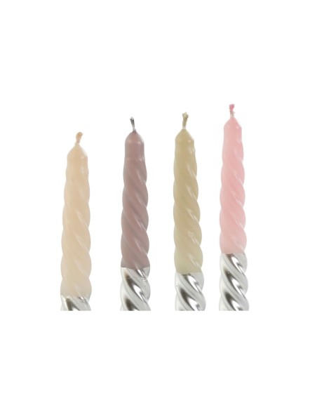 Chandelles DKD Home Decor Bicolore 2 x 2 x 18,5 cm (4 Pièces) (4 Unités)