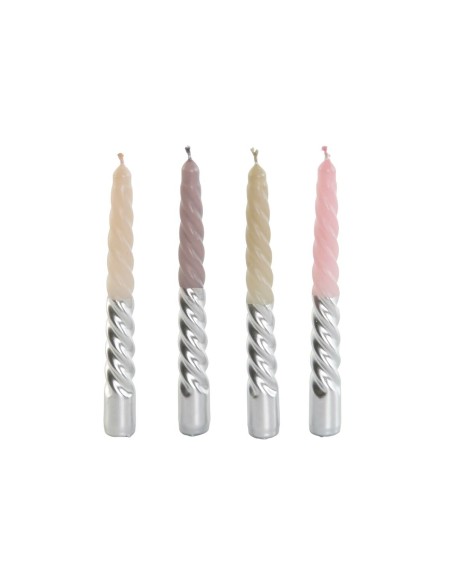 Chandelles DKD Home Decor Bicolore 2 x 2 x 18,5 cm (4 Pièces) (4 Unités)