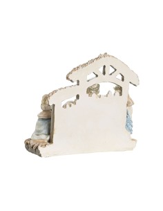 Crèche de Noël DKD Home Decor Bleu Blanc Marron Résine 20 x 7 x 17,5 cm (2 Unités) 2