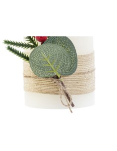 Bougie LED DKD Home Decor Blanc 7 x 7 x 12 cm (AA) 2