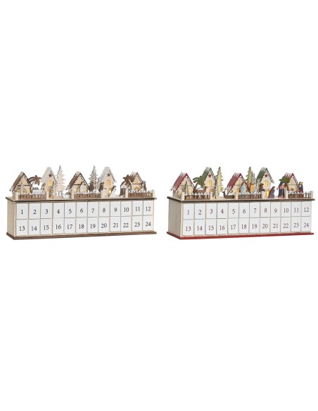 Calendrier de l’Avent DKD Home Decor Bois 45 x 11 x 23 cm (2 Unités)