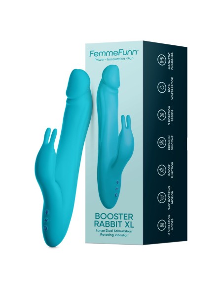 Vibrateur G-Spot FemmeFunn BOOSTER RABBIT XL Bleu