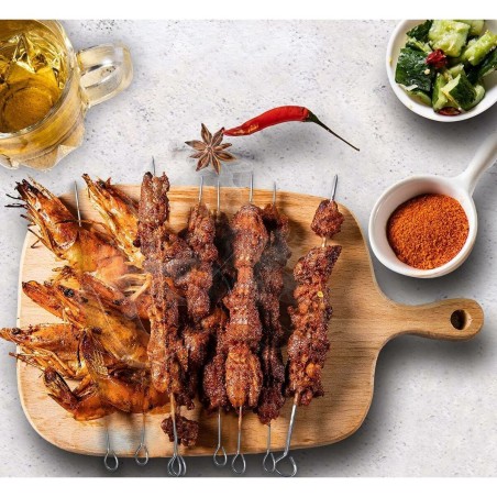 Ensemble de brochettes pour barbecue Algon Métal 35 cm 12 Pièces (24 Unités)