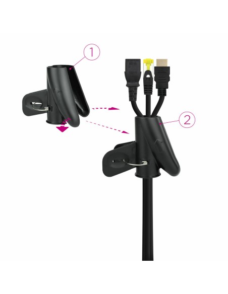 Organisateur de Câbles NANOCABLE 10.36.0003-BK Noir 3 m Ø 25 mm