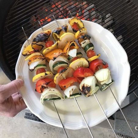 Ensemble de brochettes pour barbecue Algon Métal 35 cm 12 Pièces (24 Unités)
