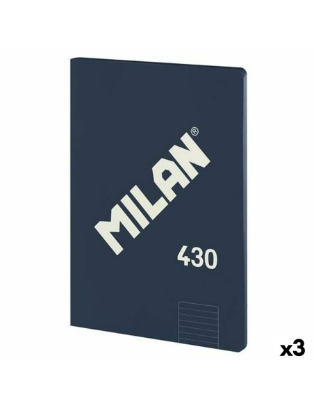 Carnet Milan 430 Bleu A4 48 Volets 21 x 29,7 cm (3 Unités)