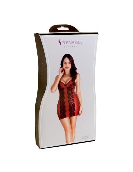 Robe S Pleasures Rouge/Noir (Taille unique)