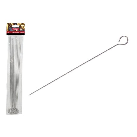 Ensemble de brochettes pour barbecue Algon Métal 35 cm 12 Pièces (24 Unités)
