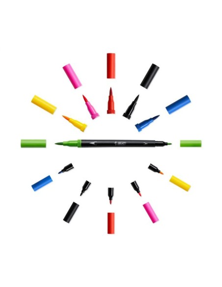 Ensemble de Marqueurs Bic Intensity Dual Tip Multicouleur 6 Pièces