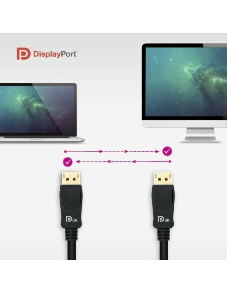Câble DisplayPort NANOCABLE 10.15.2501 Noir 1 m