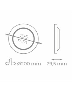 Lampe LED Iglux IG-54-18W-F 18 W 2