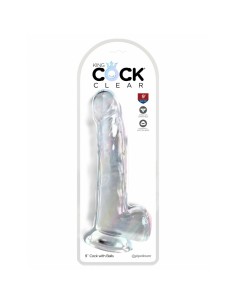 Gode réaliste Pipedream King Cock Clear TPE Transparent 2