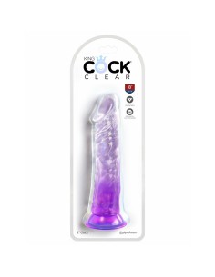 Gode réaliste Pipedream King Cock Clear TPE Violet 2