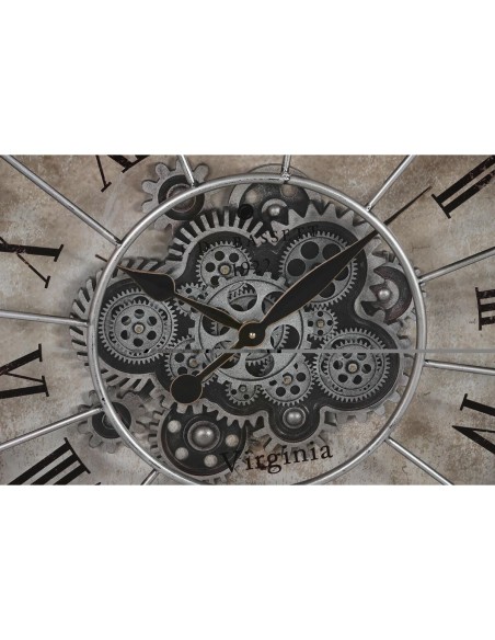 Horloge Murale DKD Home Decor Engrenage Noir Cuivre Fer 80 x 8 x 80 cm