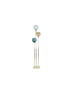 Lampadaire DKD Home Decor Multicouleur Doré Métal Verre 50 W 220 V 45 x 45 x 160 cm