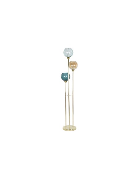 Lampadaire DKD Home Decor Multicouleur Doré Métal Verre 50 W 220 V 45 x 45 x 160 cm