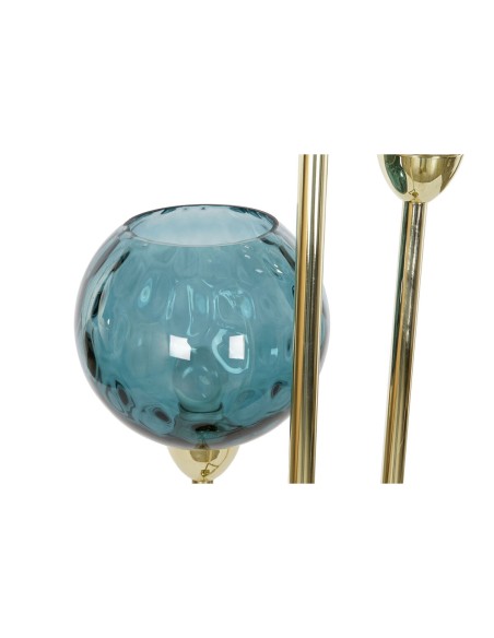 Lampadaire DKD Home Decor Multicouleur Doré Métal Verre 50 W 220 V 45 x 45 x 160 cm
