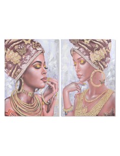 Cadre Home ESPRIT Colonial Africaine 70 x 3 x 100 cm (2 Unités)