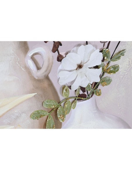 Cadre Home ESPRIT Toile Bois MDF Vase Scandinave 62 x 4 x 92 cm (2 Unités)
