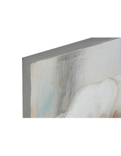 Cadre Home ESPRIT Blanc Gris Toile Bois MDF Traditionnel 120 x 3 x 60 cm (2 Unités) 2