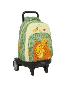 Cartable à roulettes Mufasa Vert Beige 33 x 45 x 22 cm