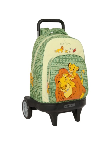 Cartable à roulettes Mufasa Vert Beige 33 x 45 x 22 cm