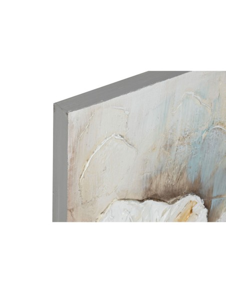 Cadre Home ESPRIT Bleu Doré Toile Bois MDF Traditionnel 120 x 3 x 60 cm (2 Unités)