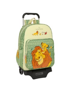 Cartable à roulettes Mufasa Vert Beige 33 x 42 x 14 cm