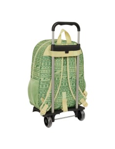 Cartable à roulettes Mufasa Vert Beige 33 x 42 x 14 cm 2