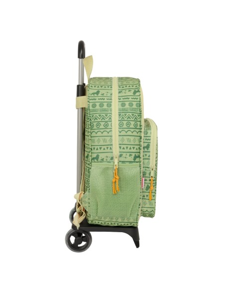 Cartable à roulettes Mufasa Vert Beige 33 x 42 x 14 cm